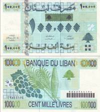 *100 000 Livres Libanon 1999, P78 UNC - Kliknutím na obrázok zatvorte -